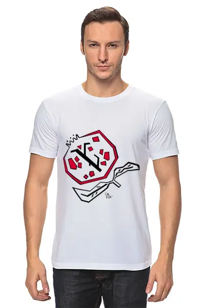 Заказать мужскую футболку в Москве. Футболка классическая Спелый гранат от galkagalka - готовые дизайны и нанесение принтов.