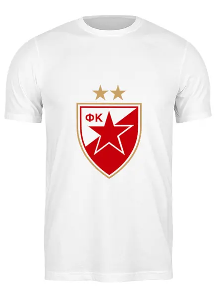 Заказать мужскую футболку в Москве. Футболка классическая Црвена звезда от THE_NISE  - готовые дизайны и нанесение принтов.