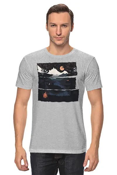 Заказать мужскую футболку в Москве. Футболка классическая Retreat от oneredfoxstore@gmail.com - готовые дизайны и нанесение принтов.