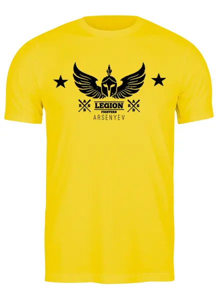 Заказать мужскую футболку в Москве. Футболка классическая Arsenyev - MMA Team Legion от ARSBOYZ BRAND - готовые дизайны и нанесение принтов.