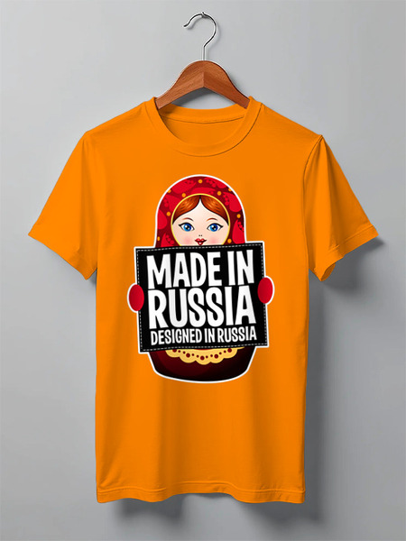 Заказать мужскую футболку в Москве. Футболка классическая RUSSIAN DESIGN от balden - готовые дизайны и нанесение принтов.