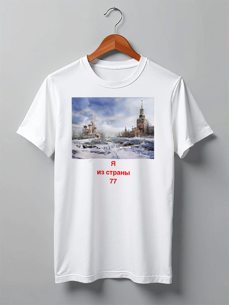 Заказать мужскую футболку в Москве. Футболка классическая Ядерная зима от Сергей Рузолотов - готовые дизайны и нанесение принтов.
