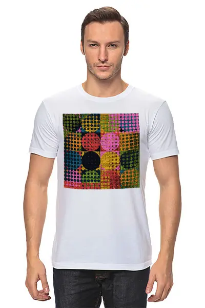 Заказать мужскую футболку в Москве. Футболка классическая геометрия от 251164@mail.ru - готовые дизайны и нанесение принтов.