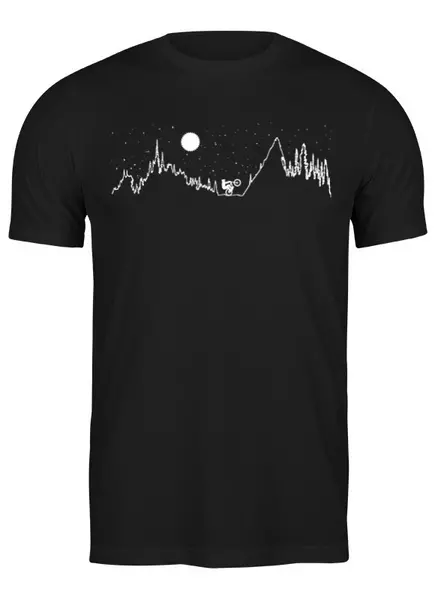 Заказать мужскую футболку в Москве. Футболка классическая Mountain Bike от oneredfoxstore@gmail.com - готовые дизайны и нанесение принтов.