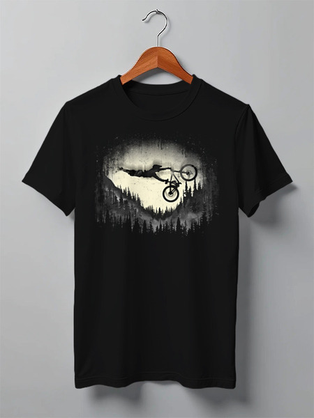Заказать мужскую футболку в Москве. Футболка классическая Mountain Bike от oneredfoxstore@gmail.com - готовые дизайны и нанесение принтов.