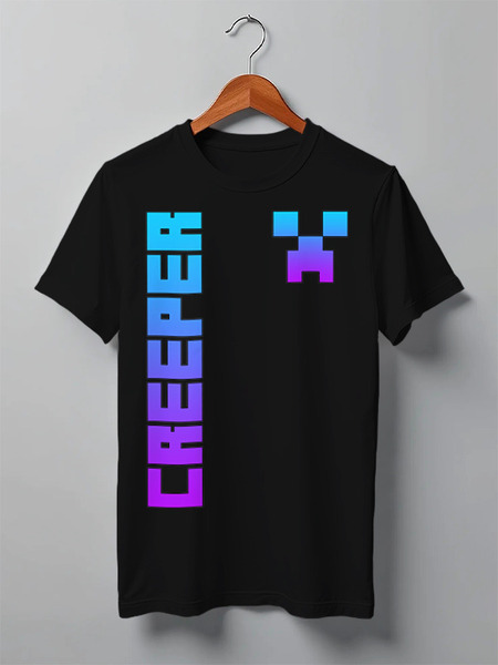 Заказать мужскую футболку в Москве. Футболка классическая MINECRAFT CREEPER от weeert - готовые дизайны и нанесение принтов.