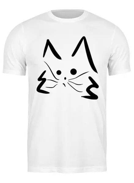 Заказать мужскую футболку в Москве. Футболка классическая Cat Lines от oneredfoxstore@gmail.com - готовые дизайны и нанесение принтов.