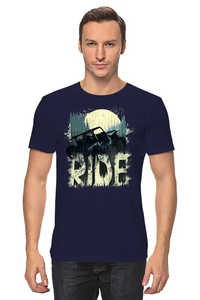 Заказать мужскую футболку в Москве. Футболка классическая Offroad от oneredfoxstore@gmail.com - готовые дизайны и нанесение принтов.