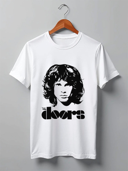 Заказать мужскую футболку в Москве. Футболка классическая The doors (Дорс) от Easy-store - готовые дизайны и нанесение принтов.