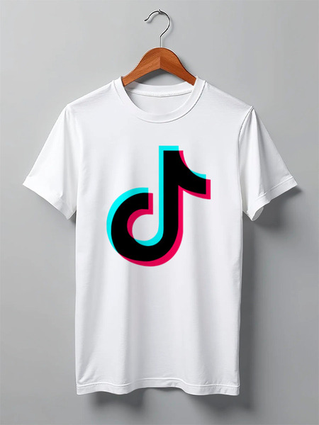Заказать мужскую футболку в Москве. Футболка классическая TikTok  от DESIGNER   - готовые дизайны и нанесение принтов.