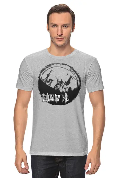 Заказать мужскую футболку в Москве. Футболка классическая Mountain Bike от oneredfoxstore@gmail.com - готовые дизайны и нанесение принтов.
