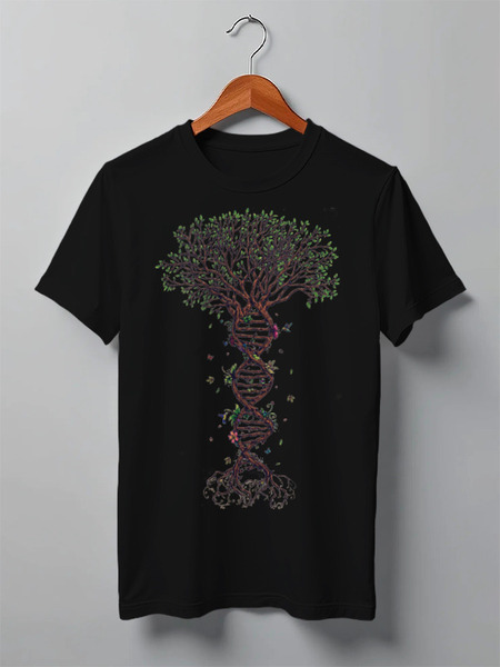 Заказать мужскую футболку в Москве. Футболка классическая DNA Tree / Древо ДНК от crash - готовые дизайны и нанесение принтов.