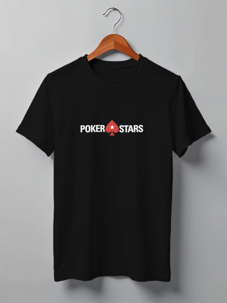 Заказать мужскую футболку в Москве. Футболка классическая POKERSTARS от Moroz - готовые дизайны и нанесение принтов.