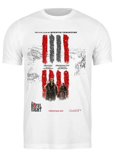 Заказать мужскую футболку в Москве. Футболка классическая Hateful Eight / Омерзительная восьмерка от KinoArt - готовые дизайны и нанесение принтов.