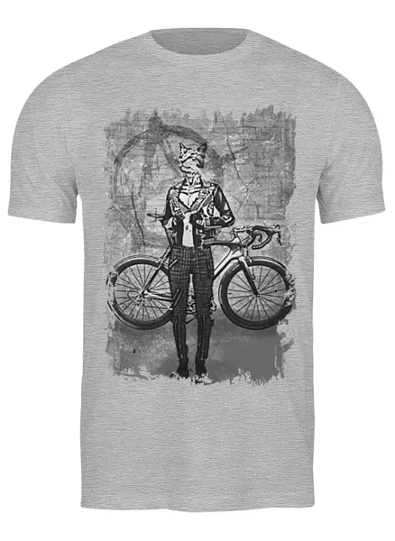 Заказать мужскую футболку в Москве. Футболка классическая Punk Cat Rider от oneredfoxstore@gmail.com - готовые дизайны и нанесение принтов.