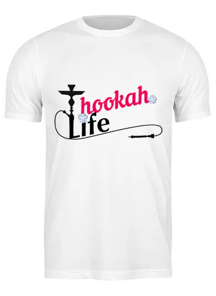 Заказать мужскую футболку в Москве. Футболка классическая hookah life от Markov - готовые дизайны и нанесение принтов.