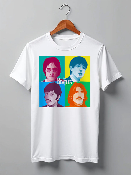 Заказать мужскую футболку в Москве. Футболка классическая The Beatles от balden - готовые дизайны и нанесение принтов.