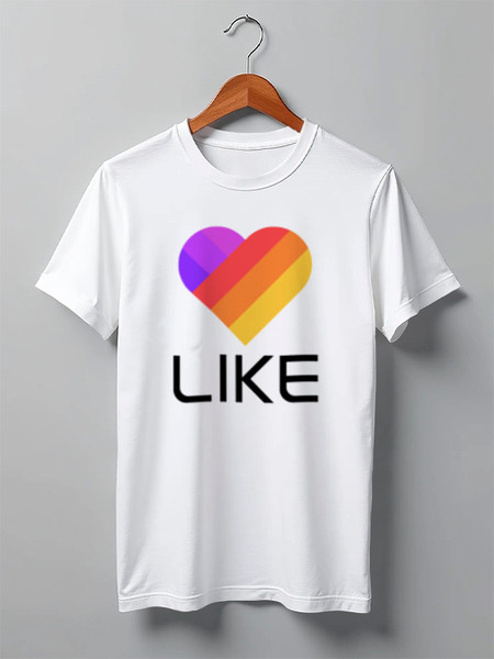 Заказать мужскую футболку в Москве. Футболка классическая Like  от DESIGNER   - готовые дизайны и нанесение принтов.