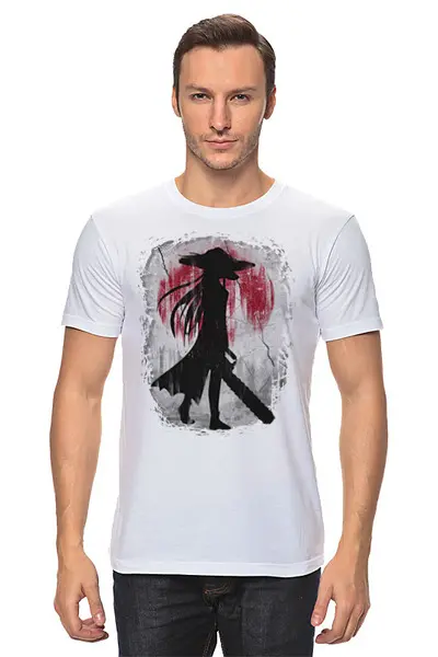 Заказать мужскую футболку в Москве. Футболка классическая Lady Fox от oneredfoxstore@gmail.com - готовые дизайны и нанесение принтов.