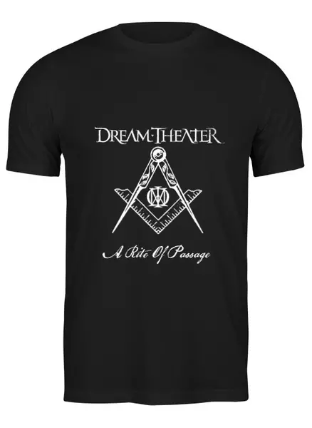 Заказать мужскую футболку в Москве. Футболка классическая Dream Theater от geekbox - готовые дизайны и нанесение принтов.