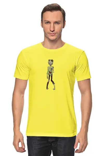 Заказать мужскую футболку в Москве. Футболка классическая Zombie girl (зомби) от Илья Щеблецов - готовые дизайны и нанесение принтов.