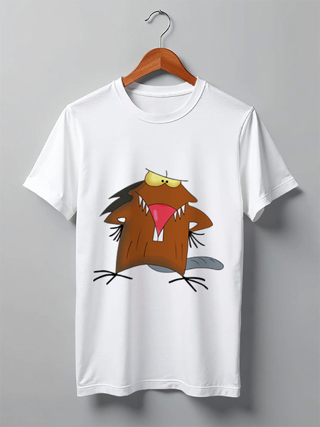 Заказать мужскую футболку в Москве. Футболка классическая The Angry Beavers от Easy-store - готовые дизайны и нанесение принтов.