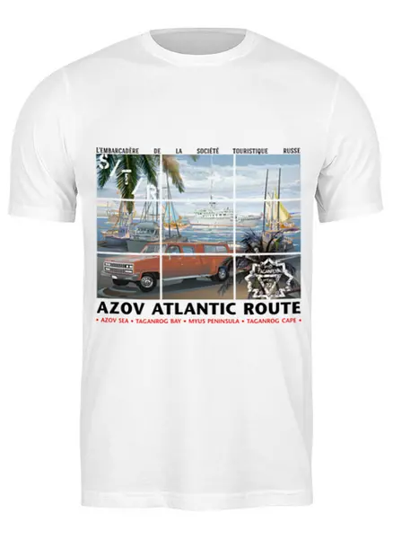 Заказать мужскую футболку в Москве. Футболка классическая S.T.R. Taganrog Harbor #2 от DesignMesign  - готовые дизайны и нанесение принтов.