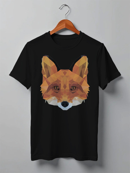 Заказать мужскую футболку в Москве. Футболка классическая Fox Here от oneredfoxstore@gmail.com - готовые дизайны и нанесение принтов.