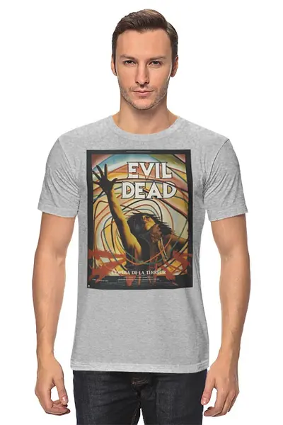 Заказать мужскую футболку в Москве. Футболка классическая Evil Dead / Зловещие Мертвецы от KinoArt - готовые дизайны и нанесение принтов.