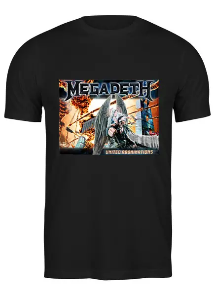 Заказать мужскую футболку в Москве. Футболка классическая Megadeth от Fedor - готовые дизайны и нанесение принтов.