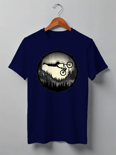 Заказать мужскую футболку в Москве. Футболка классическая Mountain Bike от oneredfoxstore@gmail.com - готовые дизайны и нанесение принтов.