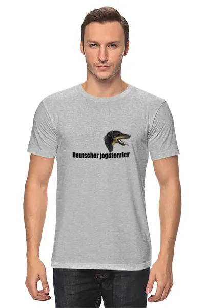 Заказать мужскую футболку в Москве. Футболка классическая Original Jagdterrier от Александр - готовые дизайны и нанесение принтов.