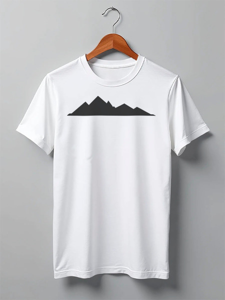 Заказать мужскую футболку в Москве. Футболка классическая Mountains от oneredfoxstore@gmail.com - готовые дизайны и нанесение принтов.