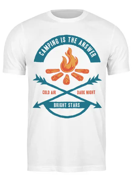 Заказать мужскую футболку в Москве. Футболка классическая Mountains от oneredfoxstore@gmail.com - готовые дизайны и нанесение принтов.