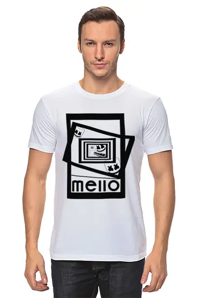 Заказать мужскую футболку в Москве. Футболка классическая Mello от cubik art  - готовые дизайны и нанесение принтов.