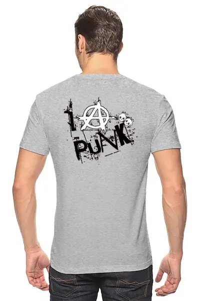 Заказать мужскую футболку в Москве. Футболка классическая Punks Not Dead от Leichenwagen - готовые дизайны и нанесение принтов.