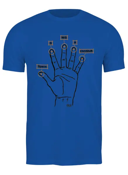 Заказать мужскую футболку в Москве. Футболка классическая Рука геймера от OEX design - готовые дизайны и нанесение принтов.