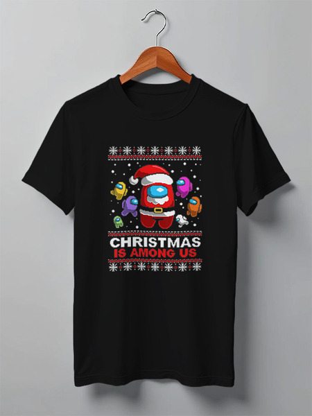 Заказать мужскую футболку в Москве. Футболка классическая Christmas Is Among Us от El Fox - готовые дизайны и нанесение принтов.
