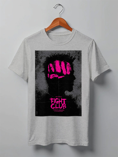 Заказать мужскую футболку в Москве. Футболка классическая Fight Club / Бойцовский Клуб от KinoArt - готовые дизайны и нанесение принтов.
