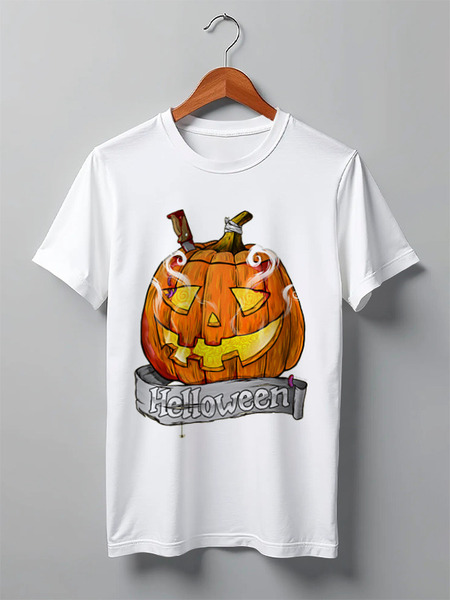 Заказать мужскую футболку в Москве. Футболка классическая Helloween от Антон Величко - готовые дизайны и нанесение принтов.