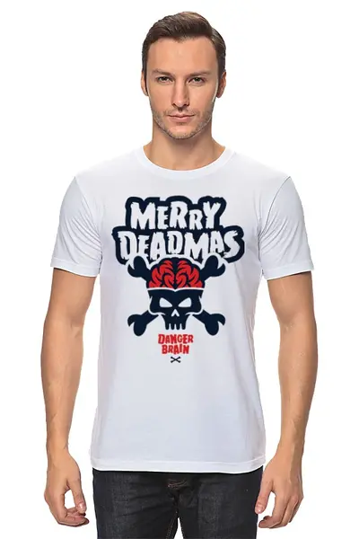 Заказать мужскую футболку в Москве. Футболка классическая Merry Deadmas  от iZOMBIE - готовые дизайны и нанесение принтов.