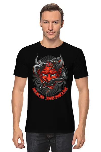Заказать мужскую футболку в Москве. Футболка классическая ☢Red Demon☢ от balden - готовые дизайны и нанесение принтов.