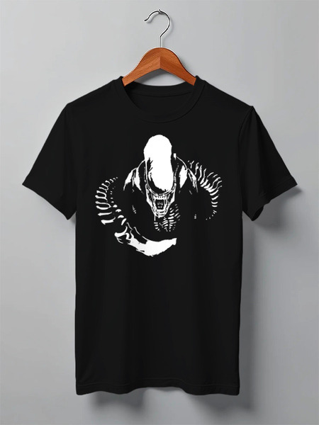 Заказать мужскую футболку в Москве. Футболка классическая Aliens от oneredfoxstore@gmail.com - готовые дизайны и нанесение принтов.