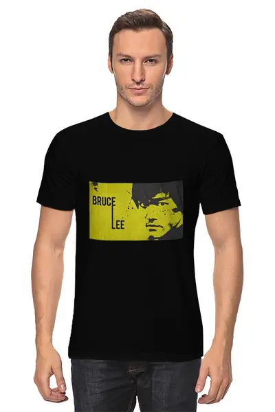 Заказать мужскую футболку в Москве. Футболка классическая Bruce Lee от Виктор Гришин - готовые дизайны и нанесение принтов.