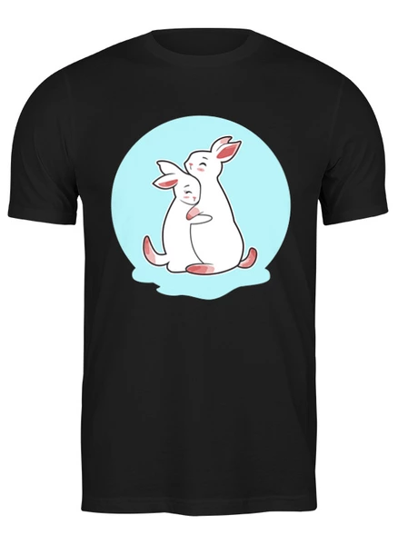 Заказать мужскую футболку в Москве. Футболка классическая Lovers Bunny от skynatural - готовые дизайны и нанесение принтов.