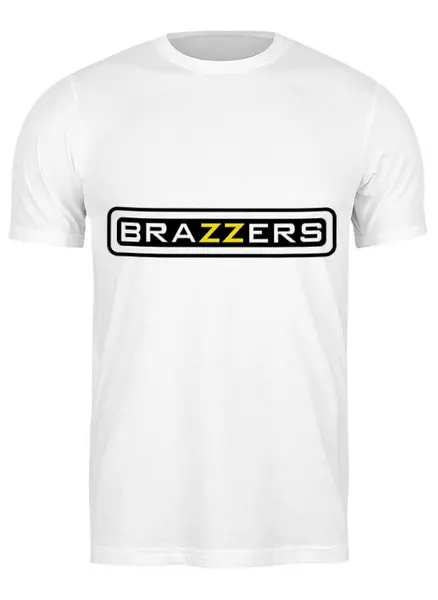 Заказать мужскую футболку в Москве. Футболка классическая Brazzers от Юрий Чингаев - готовые дизайны и нанесение принтов.