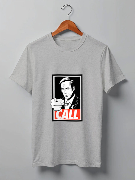 Заказать мужскую футболку в Москве. Футболка классическая Call Saul от skynatural - готовые дизайны и нанесение принтов.