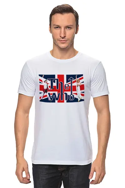 Заказать мужскую футболку в Москве. Футболка классическая группа "The Who" от Fedor - готовые дизайны и нанесение принтов.