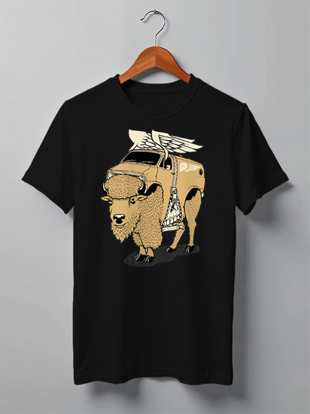 Заказать мужскую футболку в Москве. Футболка классическая YAK BULL / Бык Як  от crash - готовые дизайны и нанесение принтов.