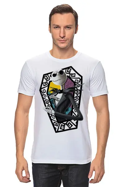 Заказать мужскую футболку в Москве. Футболка классическая Скелет  от aleks_say - готовые дизайны и нанесение принтов.